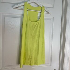 Track & Field Neon Yellow Tank Top Brazilian Sports Running Fitness Women Size L